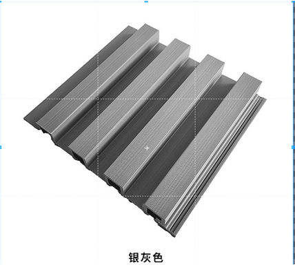 4m 5.8m Pencegahan Pemisahan Panel Dinding WPC Pagar Privasi Komposit Putih Luar Ruangan
