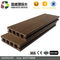 Coklat 100 X 25mm Butir Kayu Alami Wpc Decking Floor Grey Hollow Composite Decking