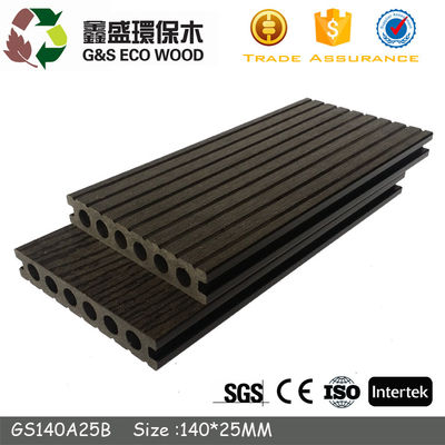 Non Biodegradable Hollow Wpc Decking Pests Proof Outdoor Composite Wood Flooring