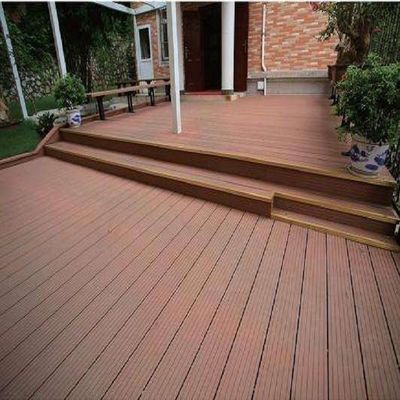 湿気防止の25mm WPCの空のDecking 135 x 25mmのバルコニーの堅いプラスチック デッキ ボード