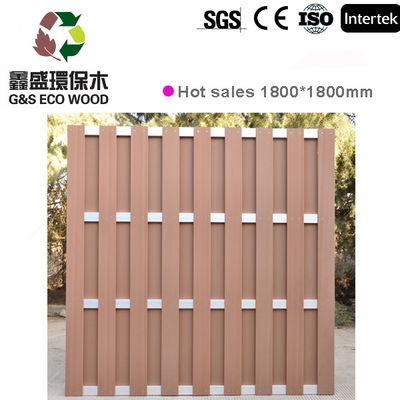 Plastic Composite Slatted Fence Panels WPC Fence Wood Plastic 200 X 200mm