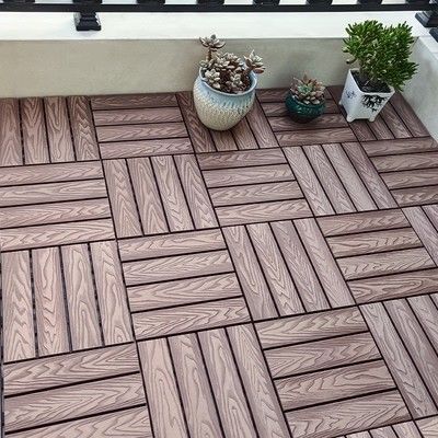 Non slitti i Decking di WPC DIY mattonelle di legno della piattaforma di Diy del terrazzo del giardino di 300MM X di 600