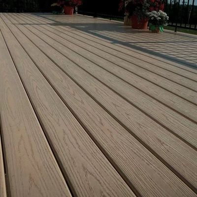 Artistic Brown Eco Wood Composite Decking Co Extrusion Wpc Mildewproof