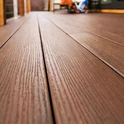 Non Chemical Treatments WPC Co Extrusion Decking Wood Plastic Composite Boards 25mm