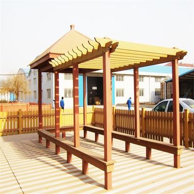 5.9M Outdoor Wood WPC Pergola Fungal Decay Prevention Waterproof