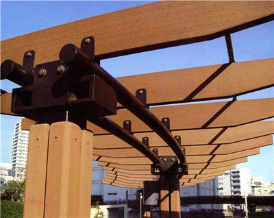 Sıcaklığa Dayanıklı WPC Pergola UV Dayanımı Bahçe Ahşap Kaplı Pergola