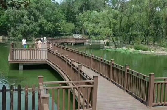 1.2m Insect Resistant WPC Railing Biodegradable Bridge Plastic Handrail Systems