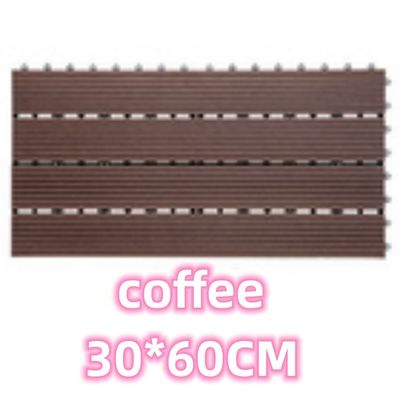 30 X 60CM Coffee WPC DIY Decking Solid Recycled Plastic Decking Boards