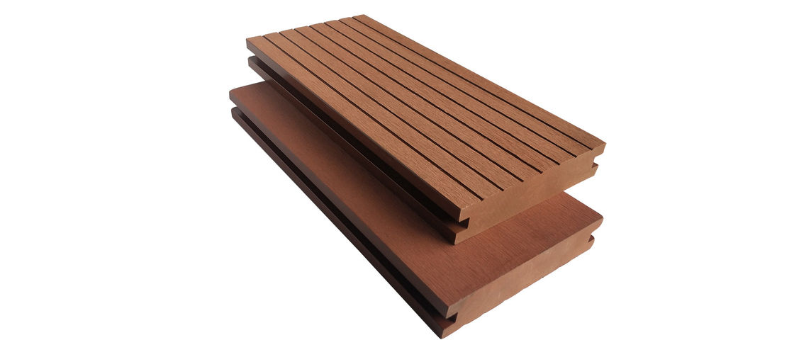 ISO14001 Commercial 140mm 30mm WPC Solid Decking