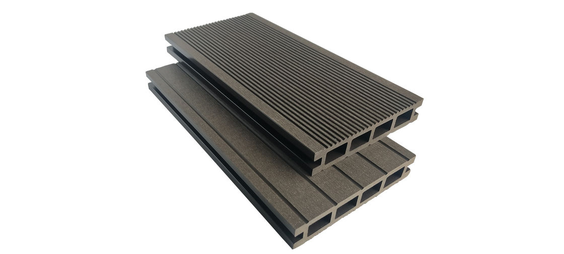 Grooves Anti Slip 147*28mm WPC Hollow Decking