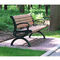 Outdoor Modern Lounge Long Wooden Storage Bench WPC Table Chair Garden Public Park Metal Wood  Iron Steel Plastic