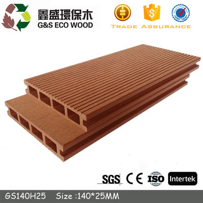 Moisture Proof 25mm WPC Hollow Decking  135 X 25mm Balcony Hard Plastic Deck Boards