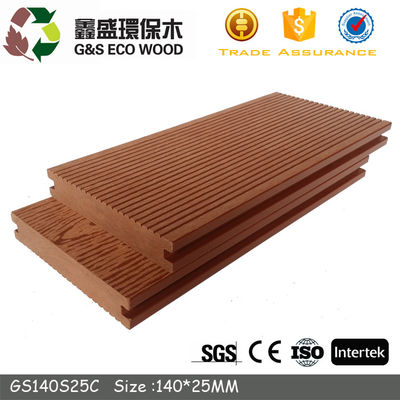 5M Outdoor Wood Polymer Samengestelde Bevloering 135 X 25MM Stevige Wpc Decking