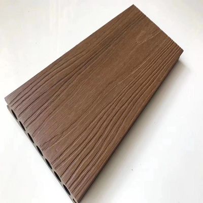 Stain Resistant Hollow WPC Co Extrusion Decking Public Park Exterior Wpc Board