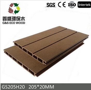 Temporary Wood Plastic Composite Flooring 205 X 20MM Fireproof Wpc Wall Panel Outdoor