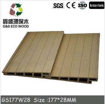 Plancher composé en plastique en bois provisoire panneau de mur ignifuge de 205 X de 20MM Wpc extérieur