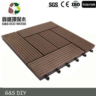 300 X 300 Wpc แผ่นผนังตกแต่งพื้นไม้ Redrose Diy Interlocking Deck Tiles