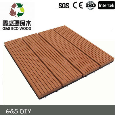 300 X 300 Wpc Panel Dinding Dekoratif Lantai Kayu Redrose Ubin Dek Saling Diy