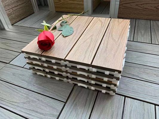 Outdoor Anti Uv Wpc Diy Tiles Wpc Wall Cladding Interior 300 X 22mm Without Nails