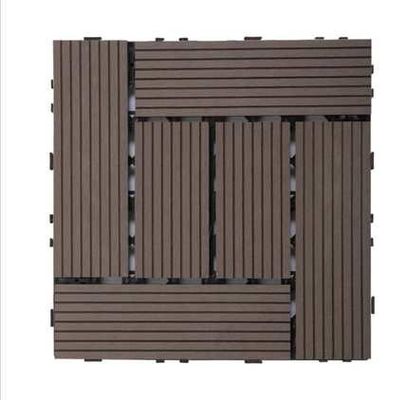 Tuiles composées en plastique anti de la corrosion 20mm Diy Wpc de Decking en bois lisse de jardin