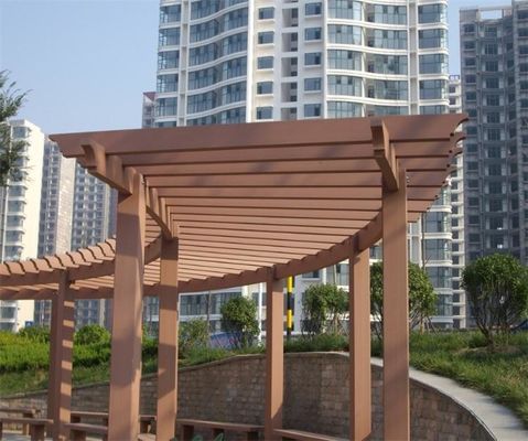 Eco Friendly WPC Pergola Composite HDPE Waterproof Modern Wood Pergola