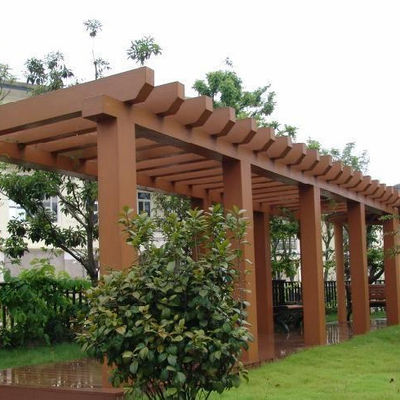 2.9M OakAnti Corrosion WPC ลานไม้ Pergola วัสดุคอมโพสิตสำหรับ Pergola