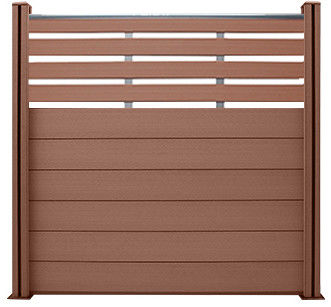 1.5M 1 WPC Fence Panels Dampproof ECO Friendly Composite Decorative Fence Panels