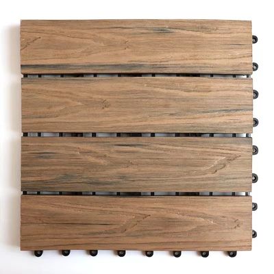 Hard Oak WPC DIY Decking 300 X 23mm Balcony Outdoor Wpc Wall Cladding