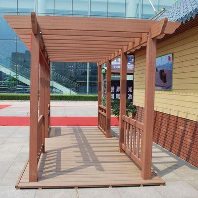 آلاچیق 2M 2.2M Wood Plastic WPC Pergola HDPE Composite Material Pergola