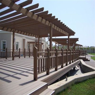 2.9M OakAnti Corrosion WPC Wooden Patio Pergola Material Komposit Untuk Pergola