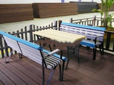 Solid Plastic Outdoor Park WPC Chair Polymers WPC Garden Bench Wood Plastic Composite