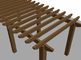 UV Resistance Aluminum WPC Pergola 3M Modern Wood Pergola Moisture Proof