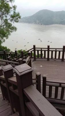 150 X 150mm 200 X 200mm WPC Railing Garden Wood Plastic Composite Fence