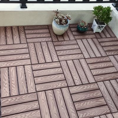 Plataforma de bloqueio barata uv do Decking de Diy Wpc da resistência de fogo a anti telha o revestimento