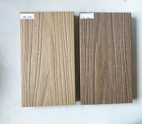 Anti Serangga Grooving WPC Solid Decking Waterproof Daur Ulang Papan Deck Plastik Keras