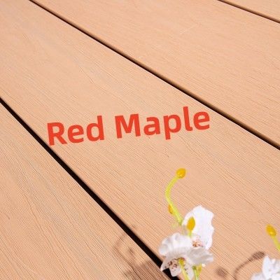 Splinter Free Wood Plastic Composite Flooring 140 X 25MM Anti Serangga WPC Hollow Decking