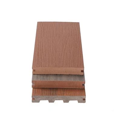 O composto plástico da madeira do Decking contínuo 25mm de 140 x de 21mm WPC cobre o revestimento estratificado