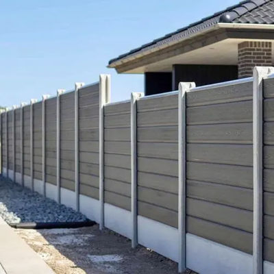 Weather Resistant WPC Fence Panels 200 X 200 Mm Eco Outdoor  Grey Composite Fence Panels